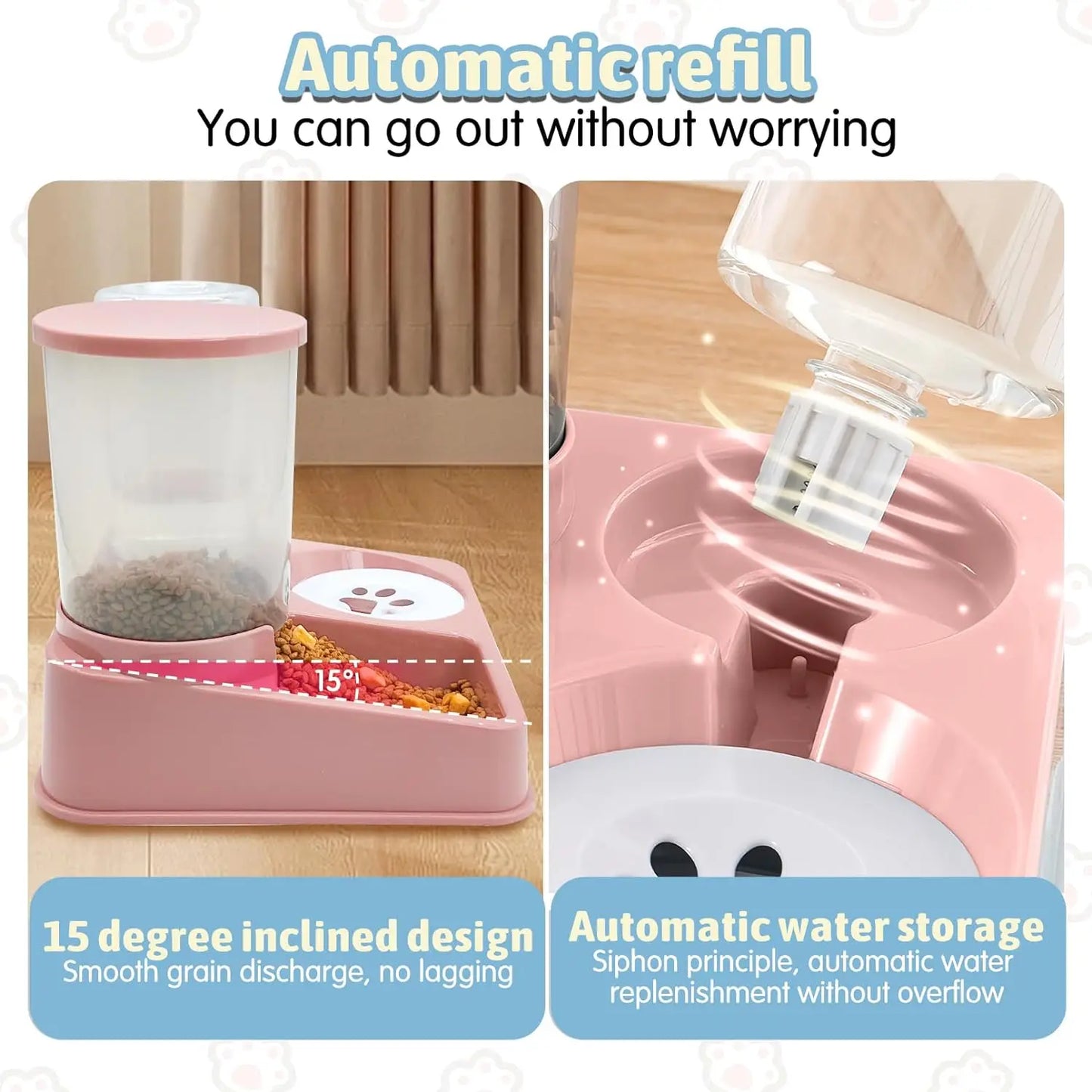 Automatic Pet Feeder and Water Dispenser