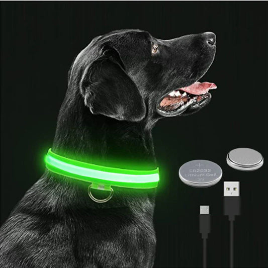 LED Glowing Dog Collar – Adjustable, Rechargeable, and Weather-Resistant