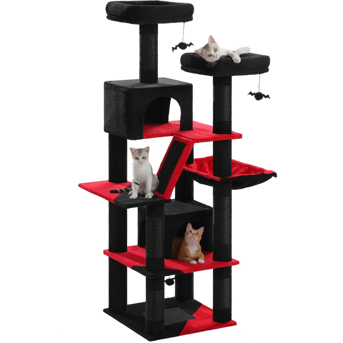 Multi-Level Cat Playground – Large Cat Tree with Condos, Hammock, and Scratching Posts