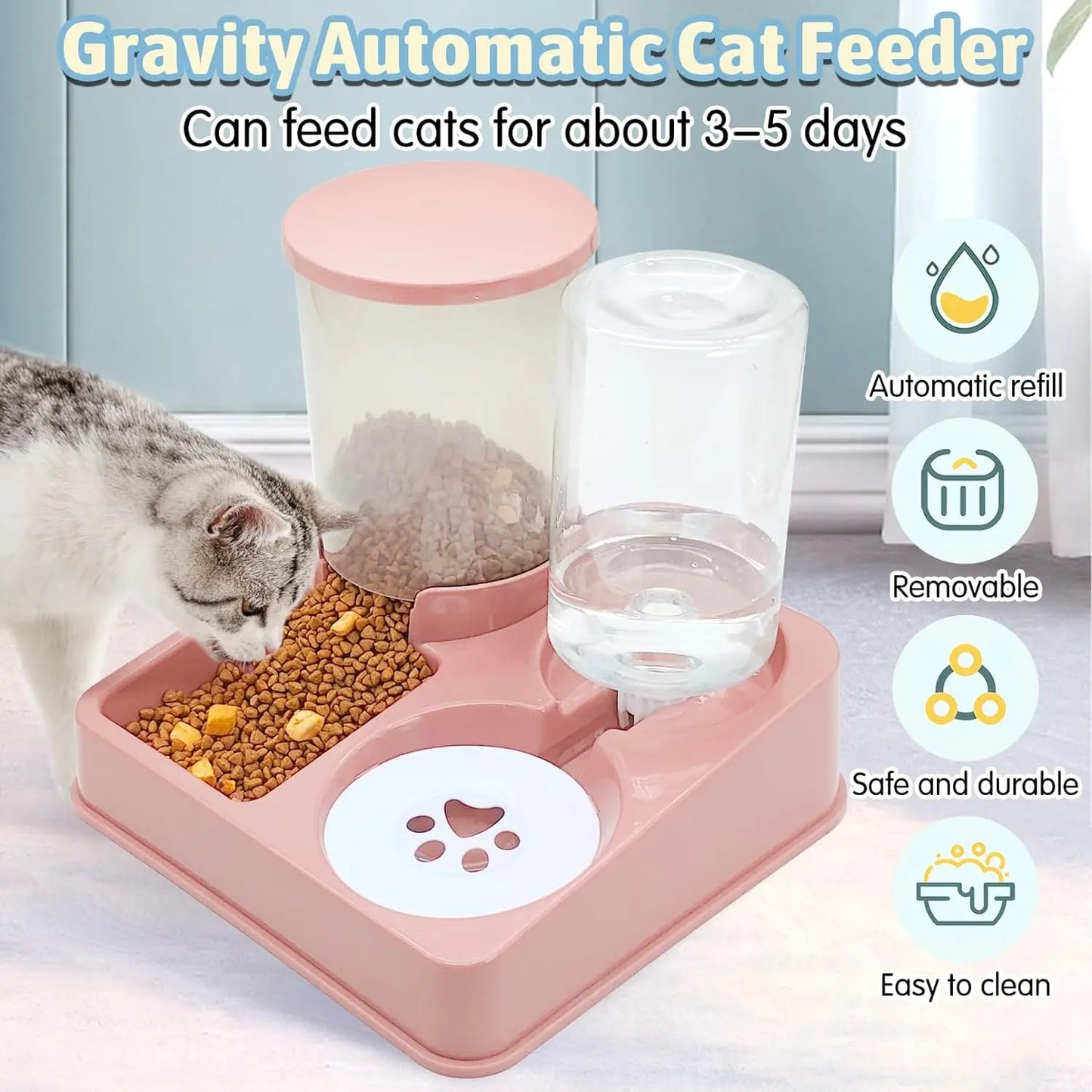 Automatic Pet Feeder and Water Dispenser